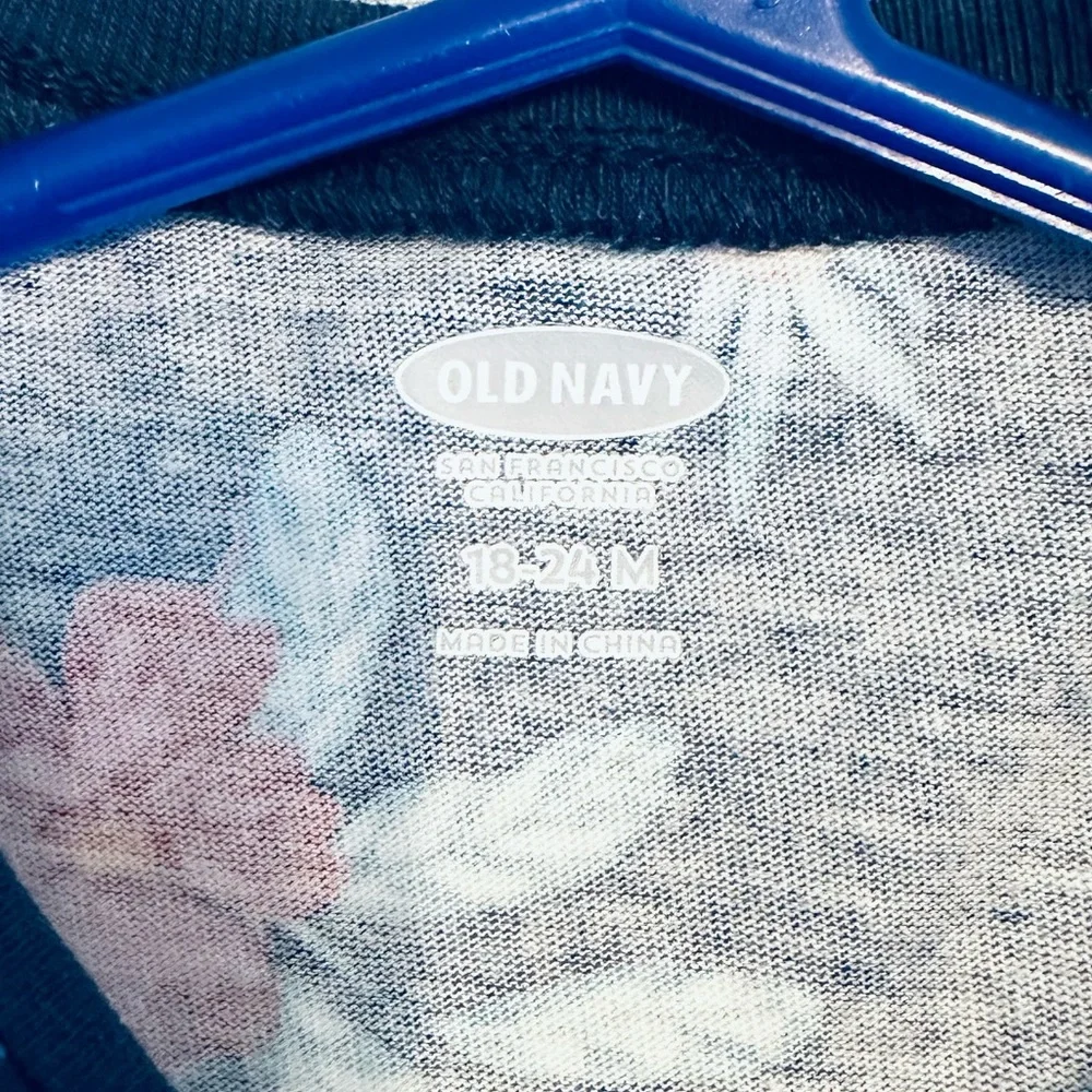 NWOT Old Navy Sleeveless Everyday Dress / Navy Floral / 18-24 Months - Picture 3 of 4